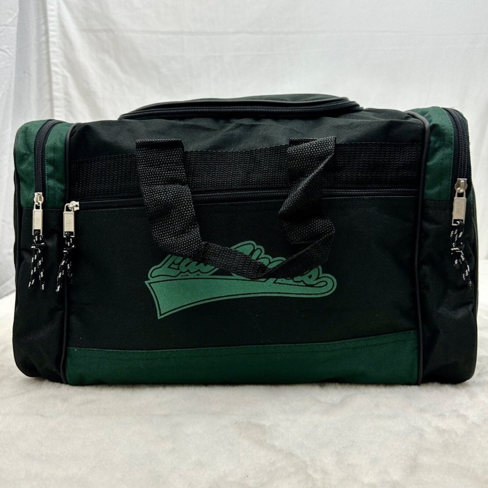 Las Vegas Branded Multi Pocket Gym/Tote Bag Black Green New (Missing Strap)